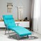Costway Folding Chaise Lounge Chair w/Cushion Black\Gray\Turquoise